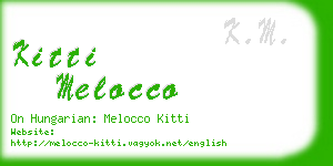 kitti melocco business card